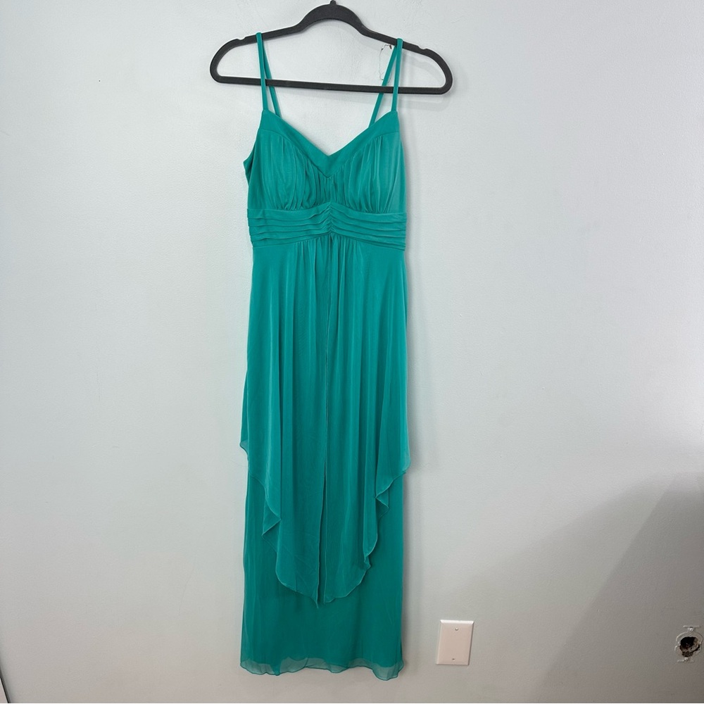 EnFocus Studio Size 6 Light Teal Green Seafoam Maxi Dress Gown Empire Waist